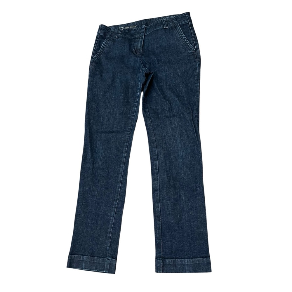 Talbots Womens 8P 29 Dark Wash Modern Slim Straight Leg Jeans Denim Pants